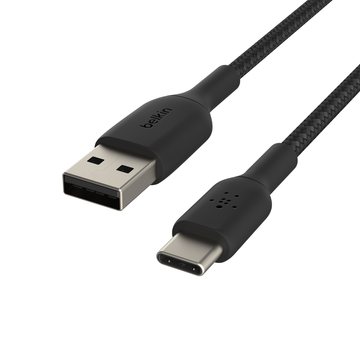 Geflochtenes BOOST↑CHARGE™ USB-C/USB-A-Kabel (15 cm, Schwarz), Schwarz, hi-res