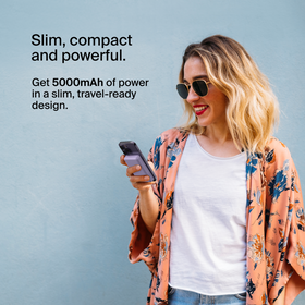 Magnetic Wireless Power Bank 5K + Stand, Lavender Purple, hi-res