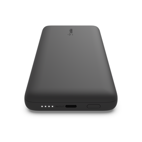 Batterie externe USB-C 10K avec câbles intégrés, Noir, hi-res
