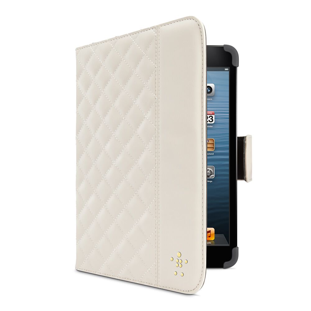Quilted Cover with Stand for iPad mini and iPad mini with Retina display, Cream, hi-res