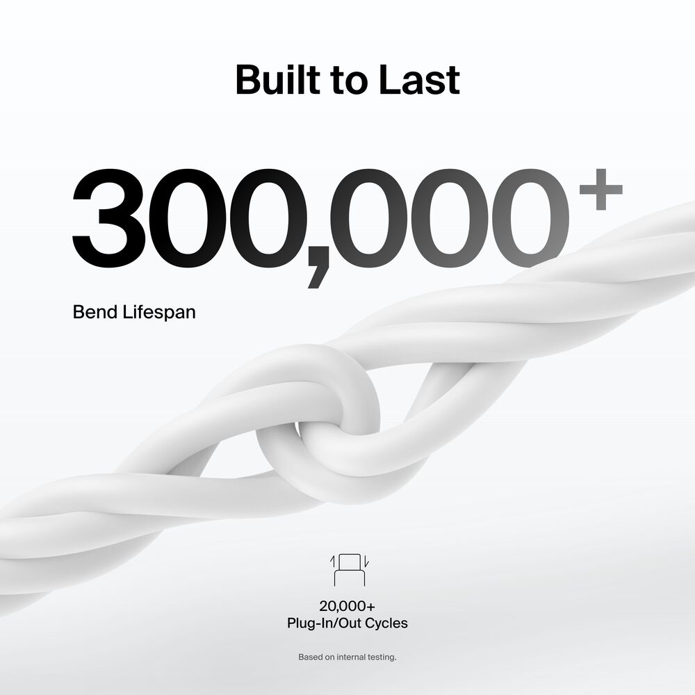 USB-C Cable with Lightning Connector, 3.3ft/1m, White, White, hi-res