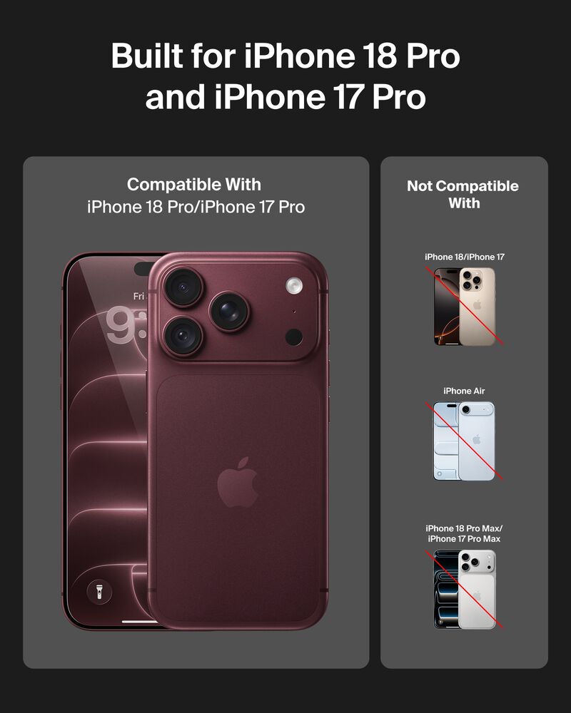Blue-to-Red Screen Protector for iPhone 18 Pro / iPhone 17 Pro, , hi-res