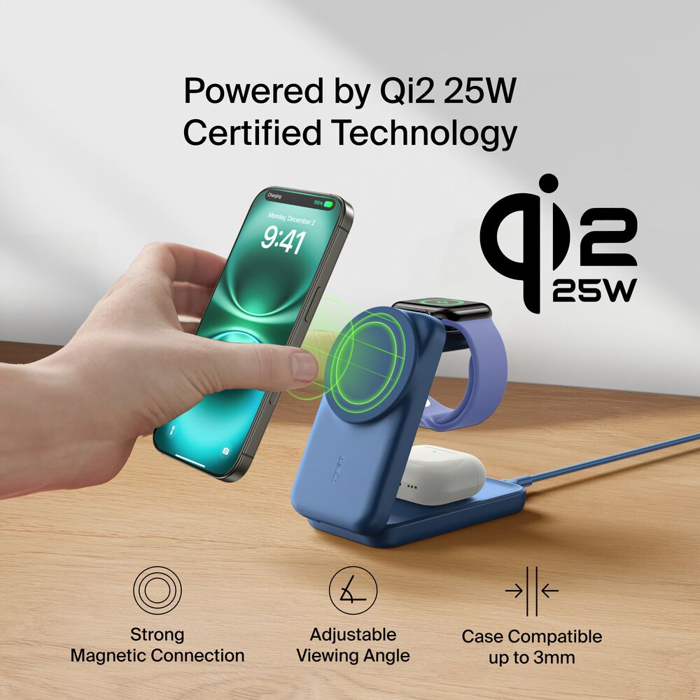 3-in-1 Foldable Magnetic Charger with Qi2 25W, , hi-res