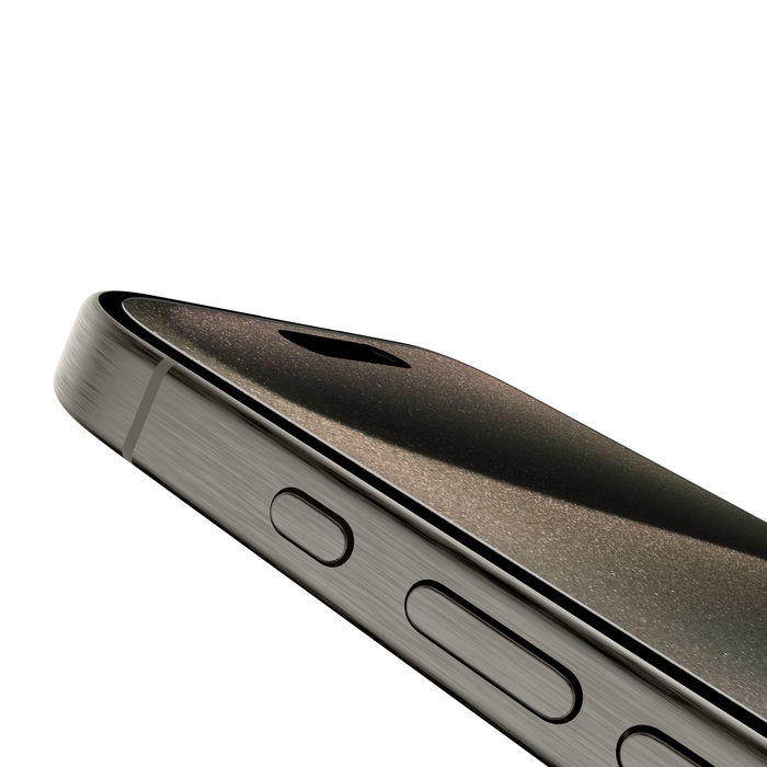 Protector de pantalla UltraGlass para iPhone 15 Plus [UNBREAK TOP 9H+  inastillable y cobertura completa] Protector de pantalla de vidrio templado  para iPhone 15 Plus [más duradero] Protección de grado