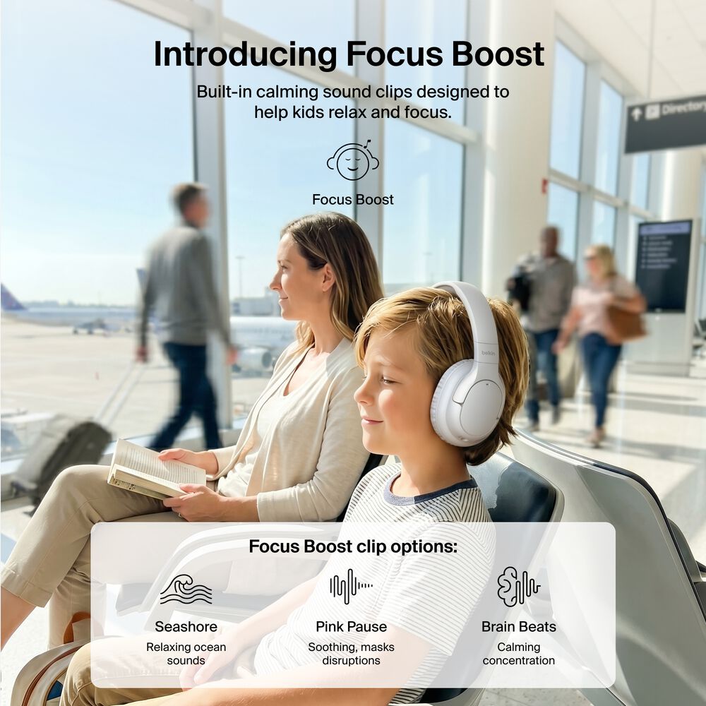 Youth Active Noise Cancelling Headphones, Blue, hi-res