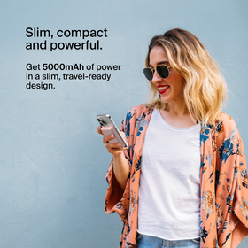 Magnetic Wireless Power Bank 5K + Stand, Blush Pink, hi-res