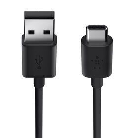 2.0 USB-A to USB-C Charging Cable, Black, hi-res
