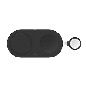 3-in-1 Magnetic Wireless Charging Pad with Qi2 15W, Black, hi-res