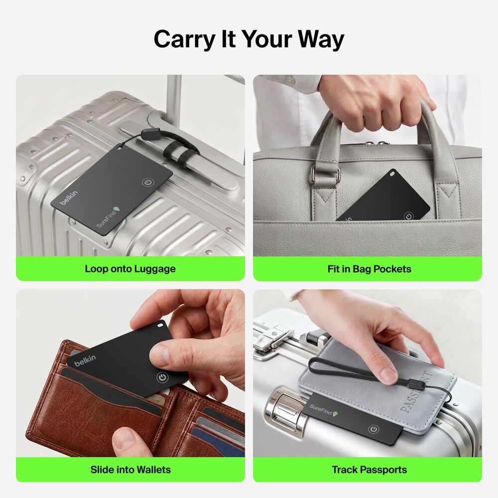 Bluetooth Tracker Card, Black, hi-res