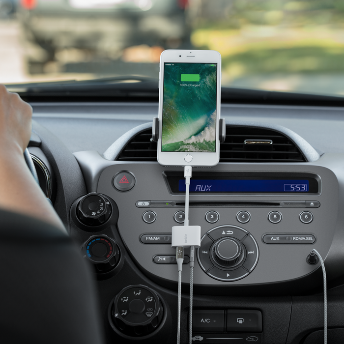 3.5 mm Audio + Charge RockStar, Blanco, hi-res