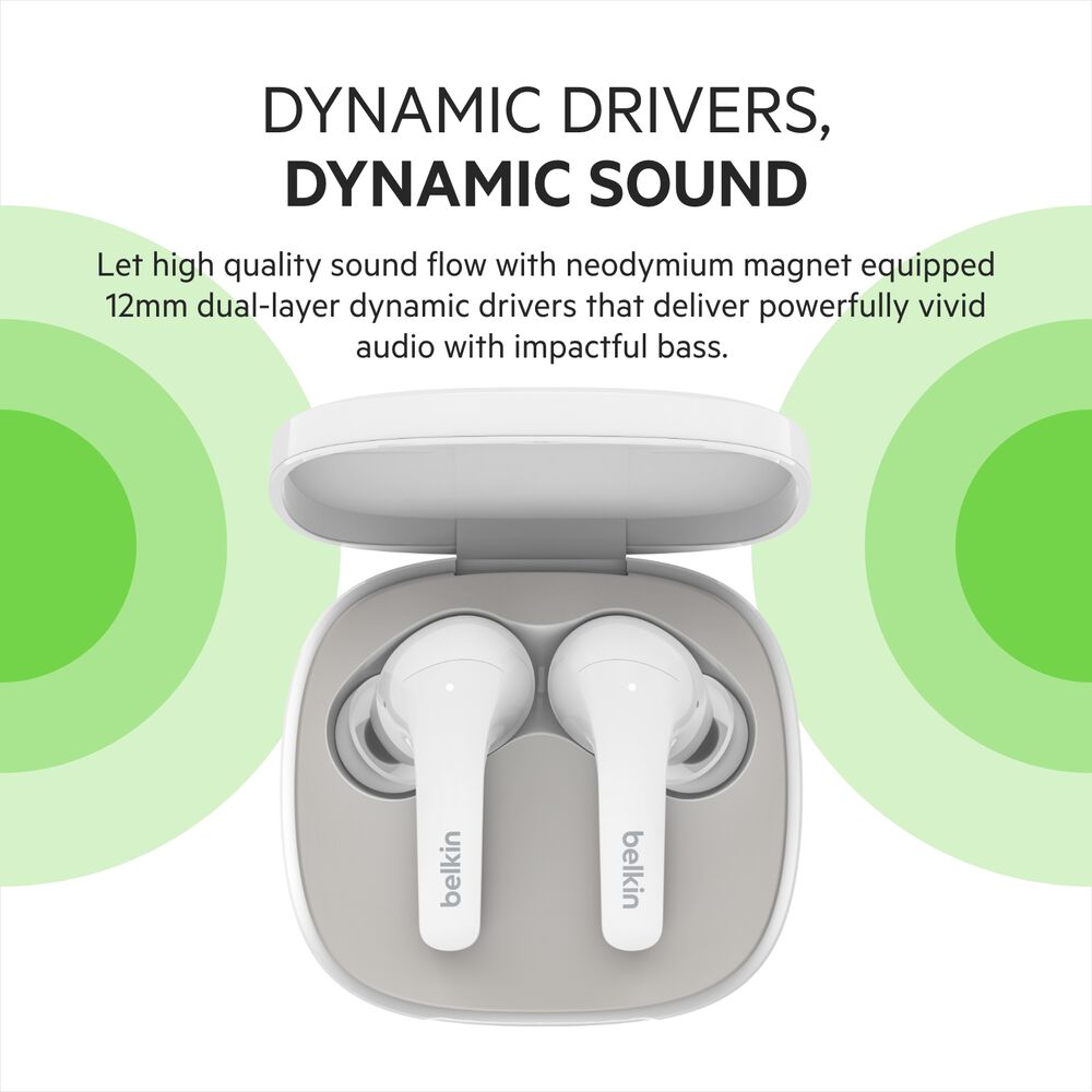 Noise Cancelling Earbuds, White, hi-res