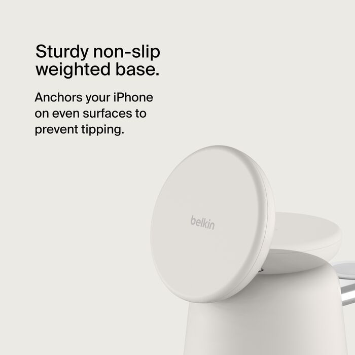 2-in-1 Wireless Charging Dock with MagSafe 15W, Sand, hi-res