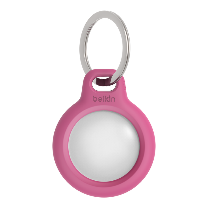 Secure Holder with Key Ring for AirTag, Pink, hi-res