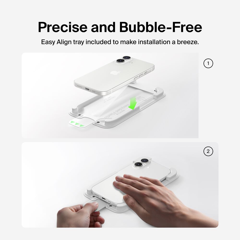 TemperedGlass Screen Protector for iPhone 17 / iPhone 16 Pro, Gen 2, Clear, hi-res