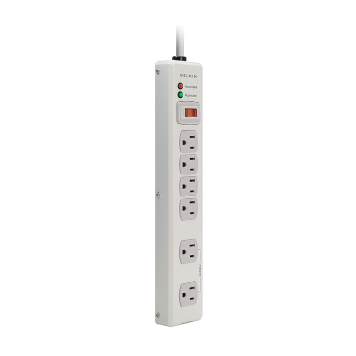 6-Outlet Metal Surge Protector, , hi-res