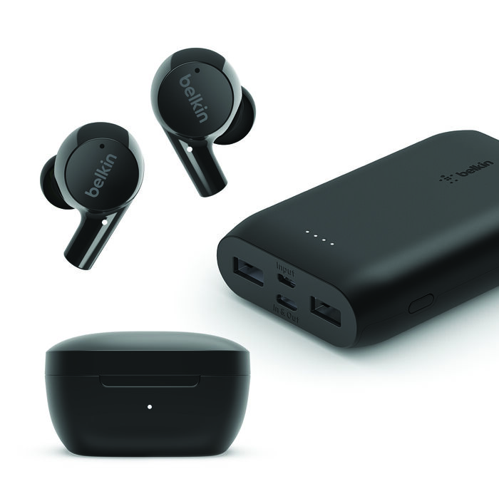 SOUNDFORM™ Rise True Wireless Earbuds + 10K Power Bank Bundle, Black, hi-res