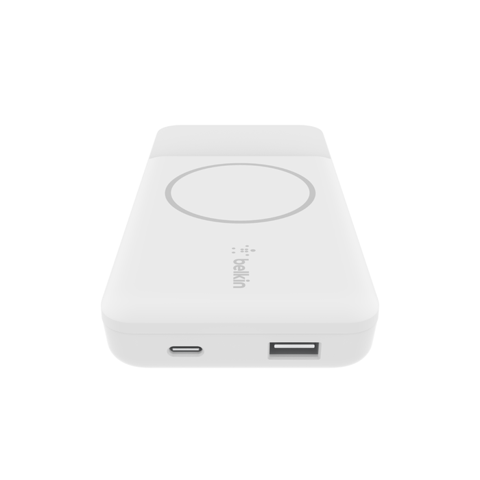 Magnetic Portable Wireless Charger 10K, White, hi-res