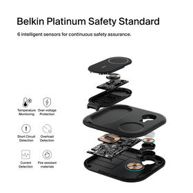 3-in-1 Magnetic Foldable Wireless Charger with Qi2 15W, Black, hi-res