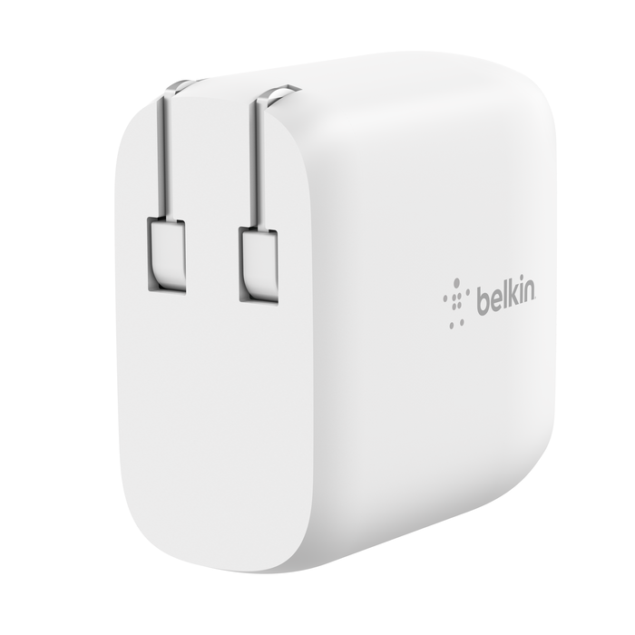 Dual USB-C PD Wall Charger 40W, White, hi-res