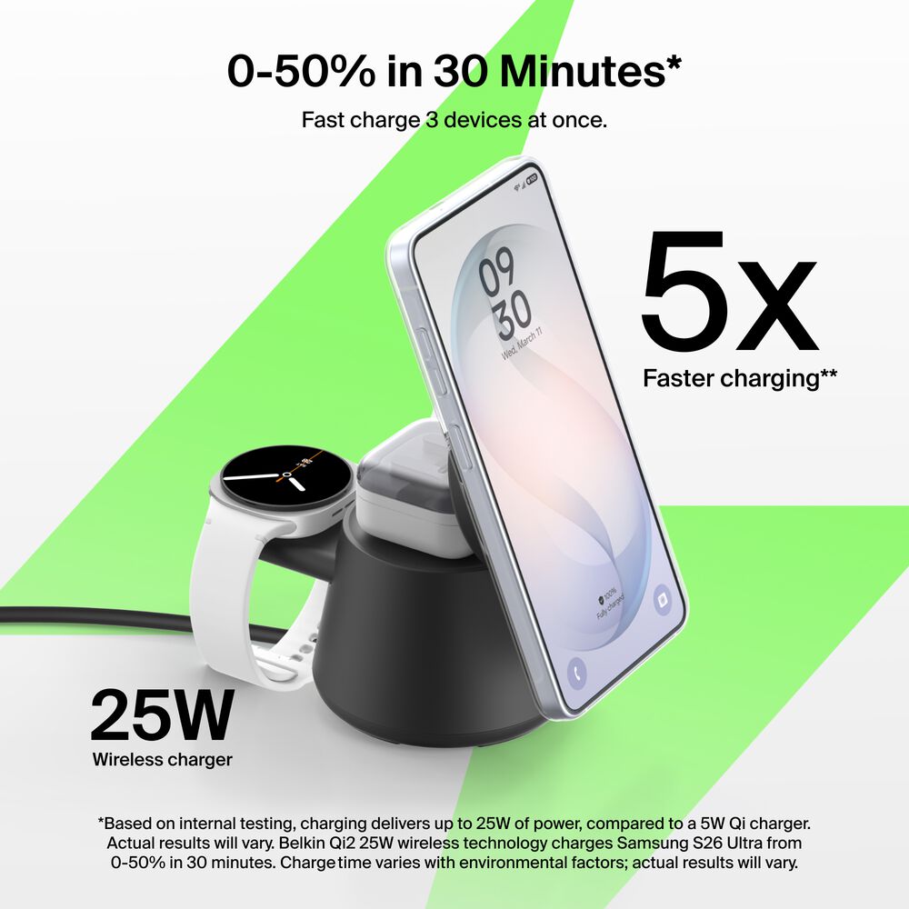 Modular Charging Dock with Qi2 25W, Black, hi-res