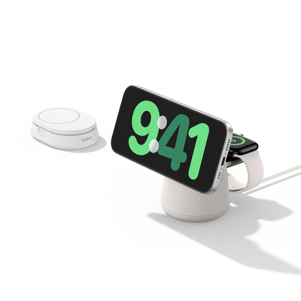 MagSafe + Qi2 Dual Wireless Charger Bundle, White, , hi-res