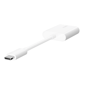 USB-C 音訊 + 充電轉接器, 白色的, hi-res