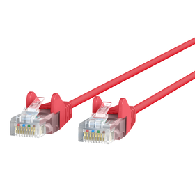 CAT6 Slim Gigabit Snagless UTP Ethernet Cable, Red, hi-res