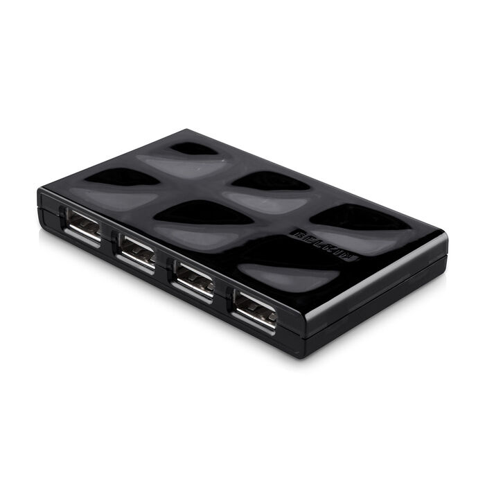 Hi-Speed USB 2.0 7-Port Mobile Hub, Black, hi-res