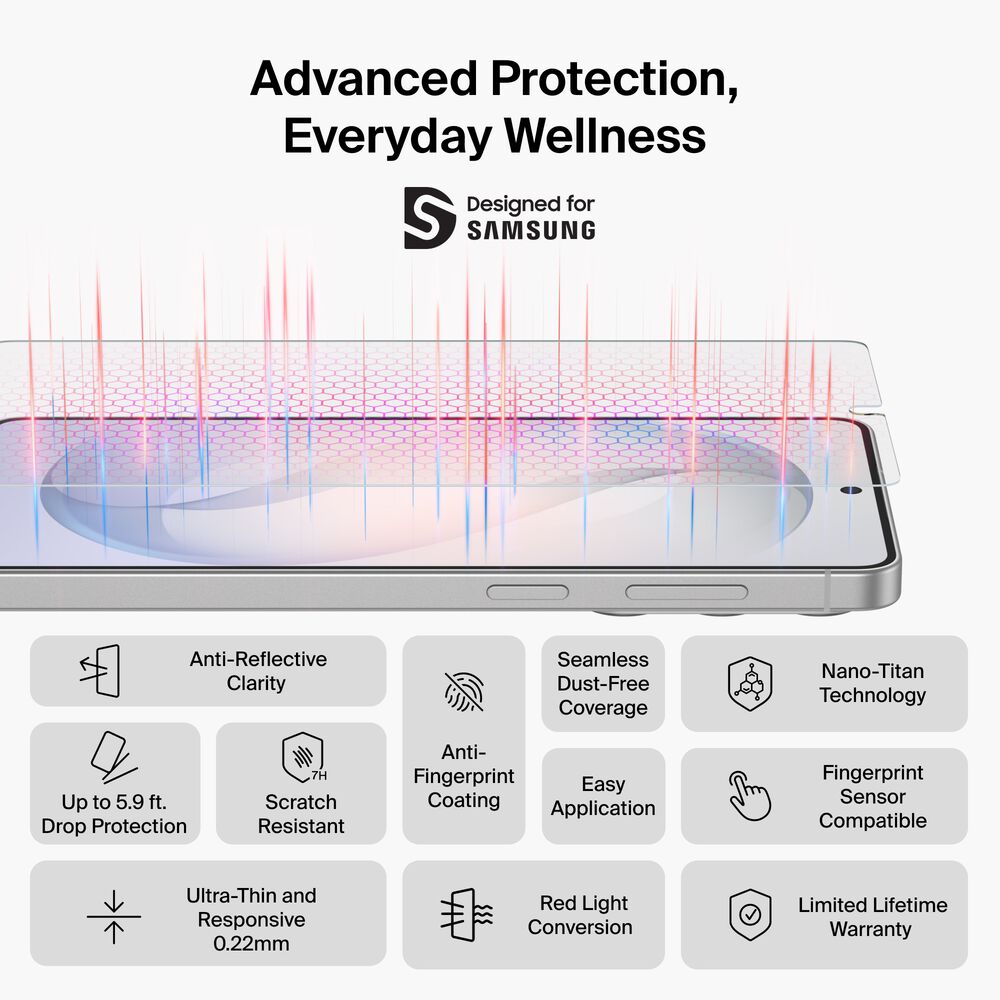 Titan EcoGuard Red Light Screen Protector for Samsung Galaxy S26, , hi-res