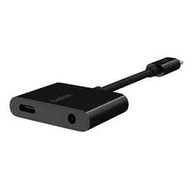 Adaptateur USB-C™ 3,5 mm audio + recharge, Noir, hi-res