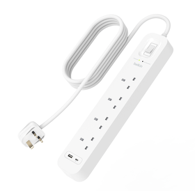 Surge Protector with USB-C and USB-A Ports (4 Outlet with 1 USB-C & 1 USB-A)