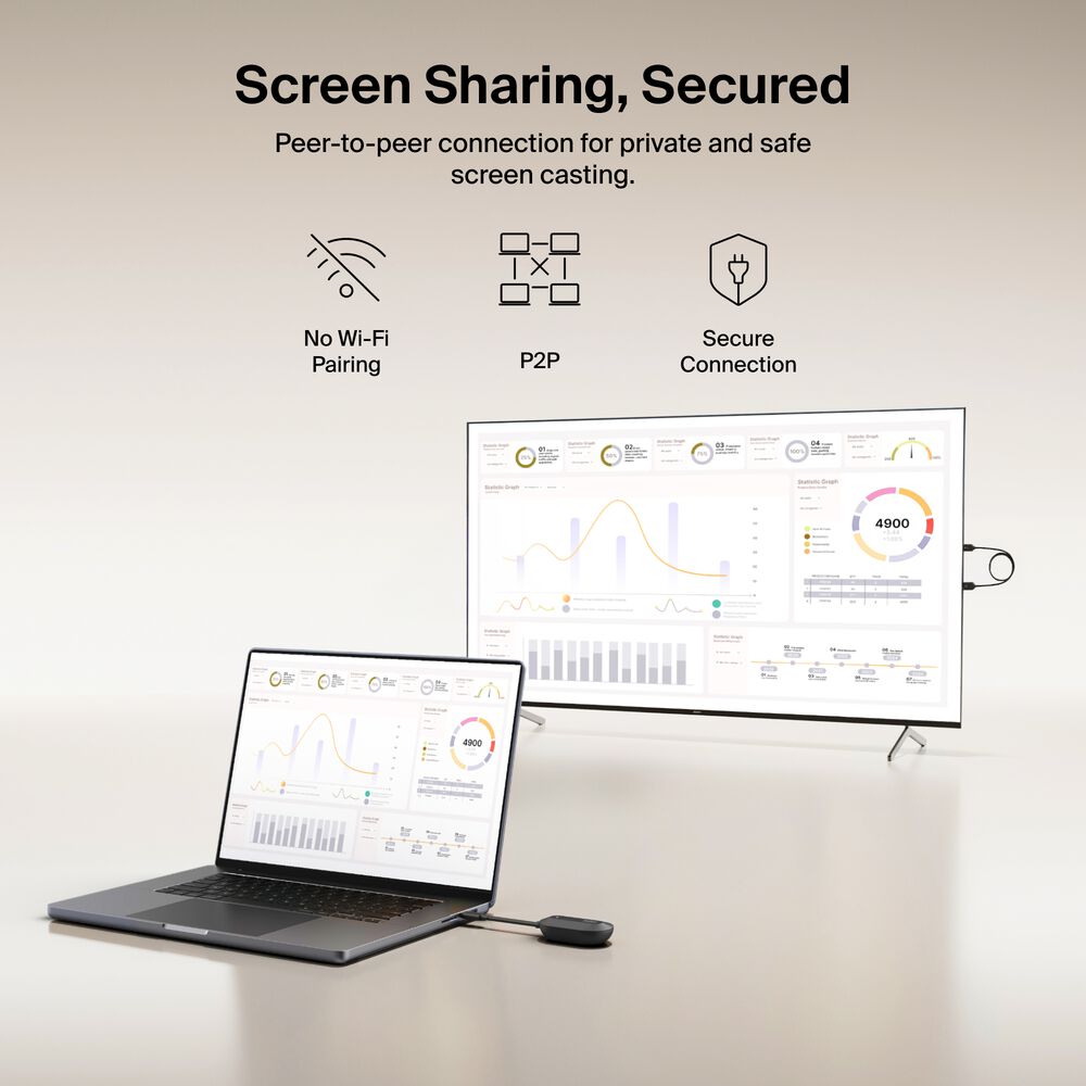 Wireless HDMI Display Adapter, Black, hi-res