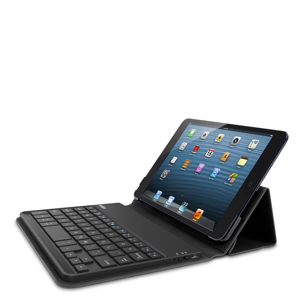 QODE Portable Keyboard Case for iPad mini 3, iPad mini 2 and iPad mini, Black, hi-res
