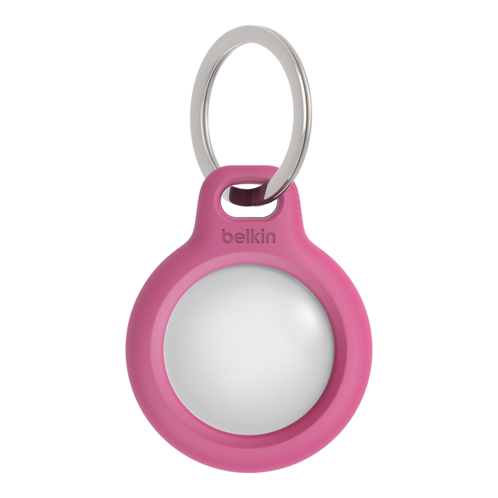 Secure Holder with Key Ring for AirTag, Pink, hi-res