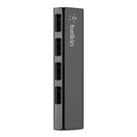 USB 4-Port Powered Desktop Hub, Black, hi-res