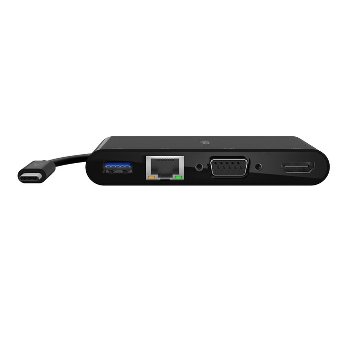 Belkin USB-C Hub, 5-in-1 MultiPort Docking Station - USB-C Docking Station  for iPad, iPad Pro, iPad Mini & MacBook - 60W USB-C Power Delivery 3.0, 4K  HDMI USB-A, USB-C, Ethernet & SD