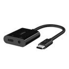 3.5mm Audio + USB-C Charge Adapter, Schwarz, hi-res