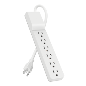 6 Outlet Home/Office Surge Protector with Straight Plug, 10ft Cord, , hi-res