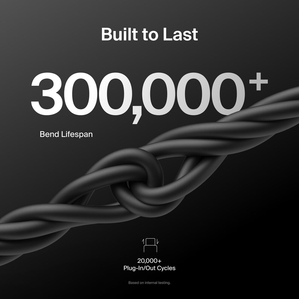 USB-C to USB-C Cable 60W, 3.3ft/1m, Black, Black, hi-res