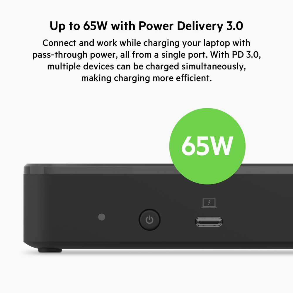 14-Port USB-C Docking Station, 65W, Black, hi-res