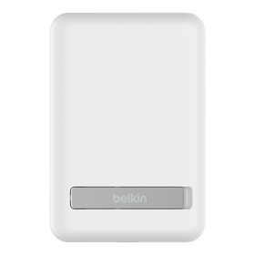 Magnetische draadloze 5000mAh-powerbank + standaard , Wit, hi-res