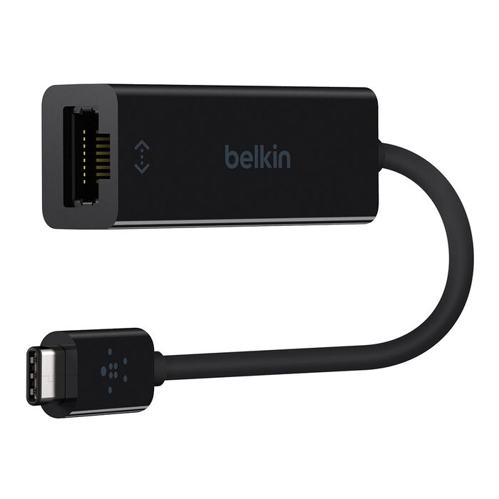 USB-C to Gigabit Ethernet Adapter, Black, hi-res