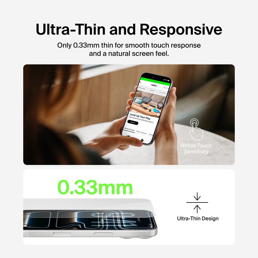 TemperedGlass Screen Protector for iPhone 17 Pro, , hi-res