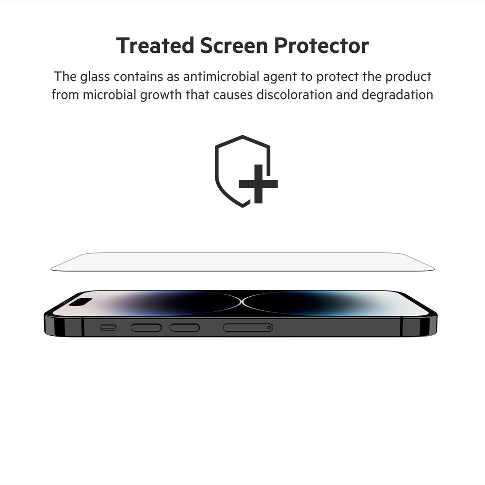 TemperedGlass Treated Screen Protector for iPhone 14 Pro, , hi-res