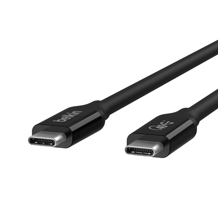 USB4 Cable, 100W + 40Gbps, Black, hi-res