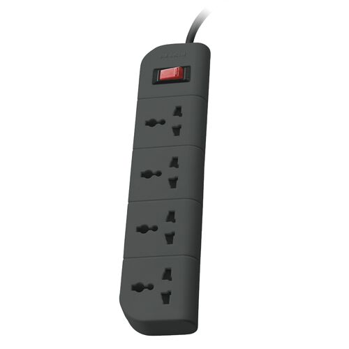 Economy Series 4-Socket Surge Protector, Gray, hi-res