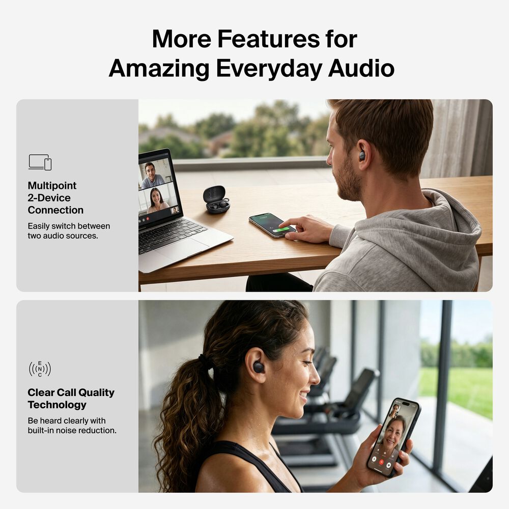 Noise-Cancelling Earbuds, Black, hi-res