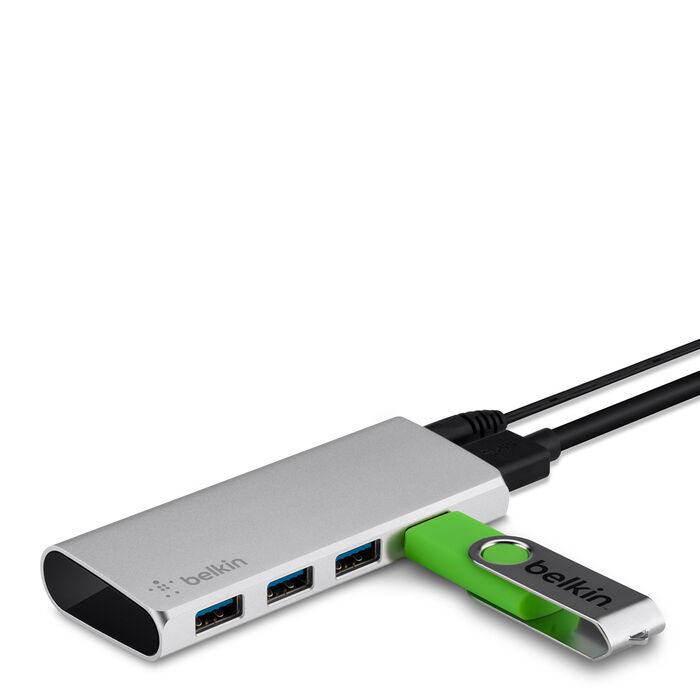 4-Port USB 3.0 集线器 (带电源适配器), , hi-res