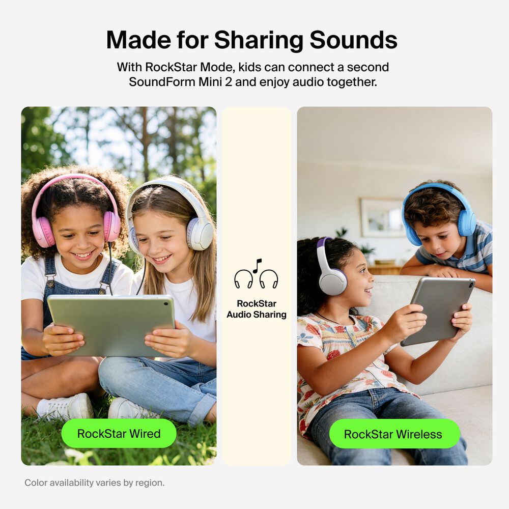 Wireless On-Ear Headphones for Kids , Blue, hi-res