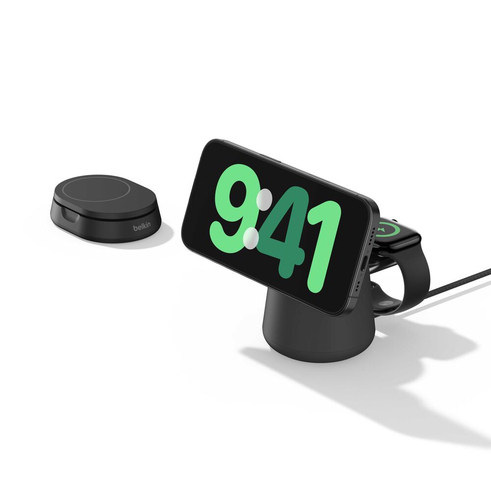 MagSafe + Qi2 Dual Wireless Charger Bundle, Black, , hi-res